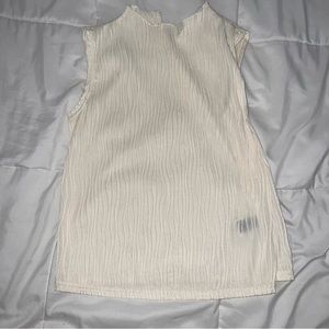 Cream no sleeves top